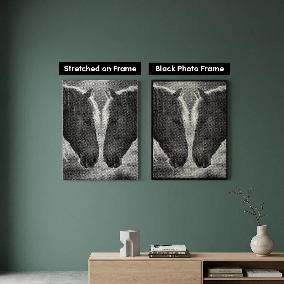 Two Horses Dot Painting