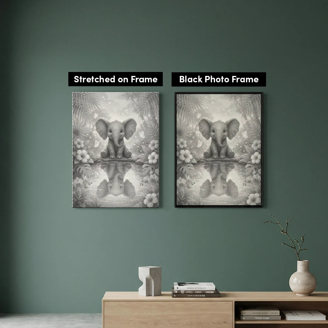 Elephant Reflection Dot Painting