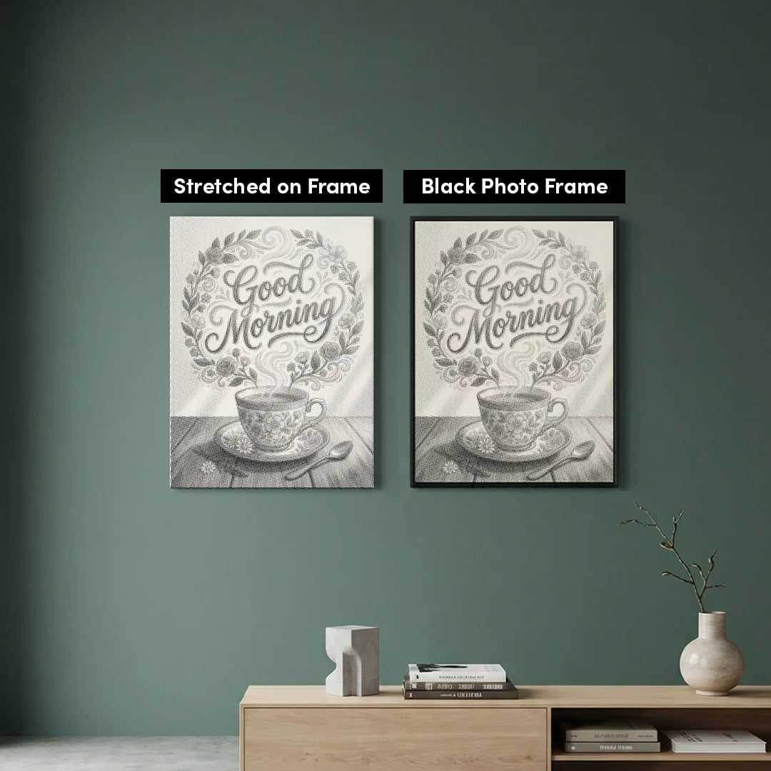 Goodmorning Coffee Dot Painting