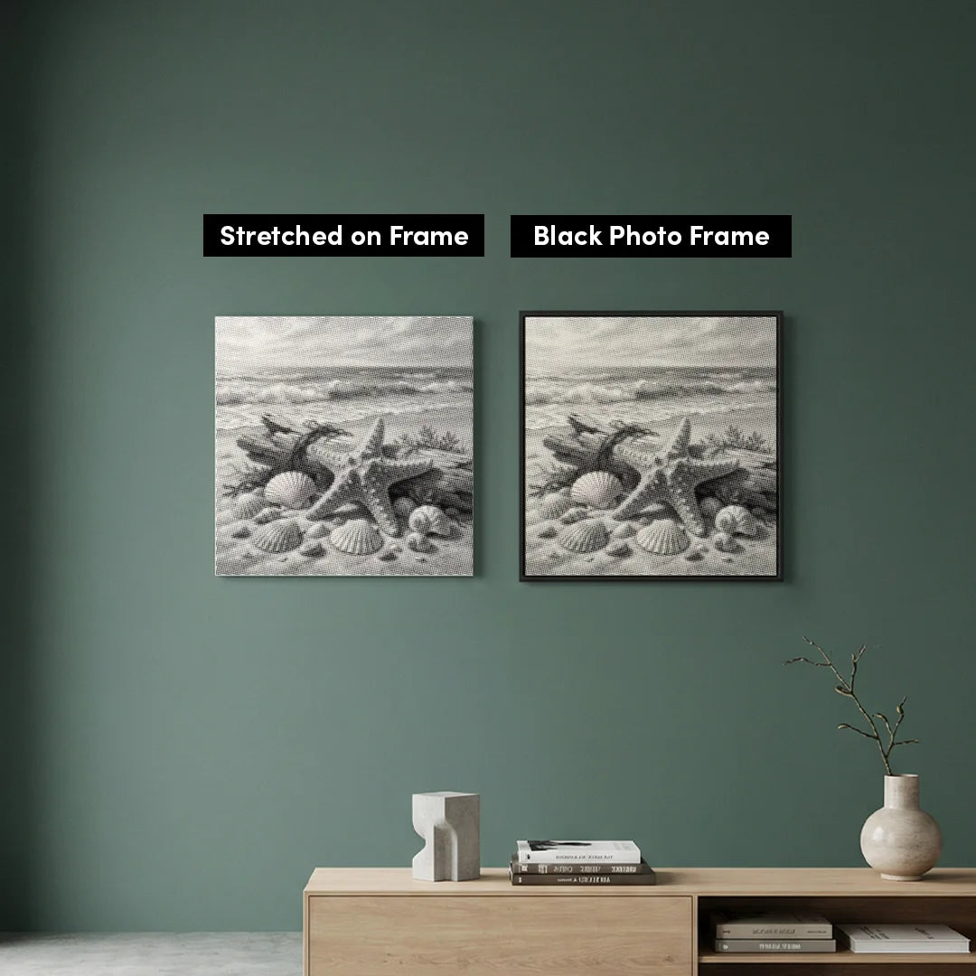 Shells on the Beach Dot Painting