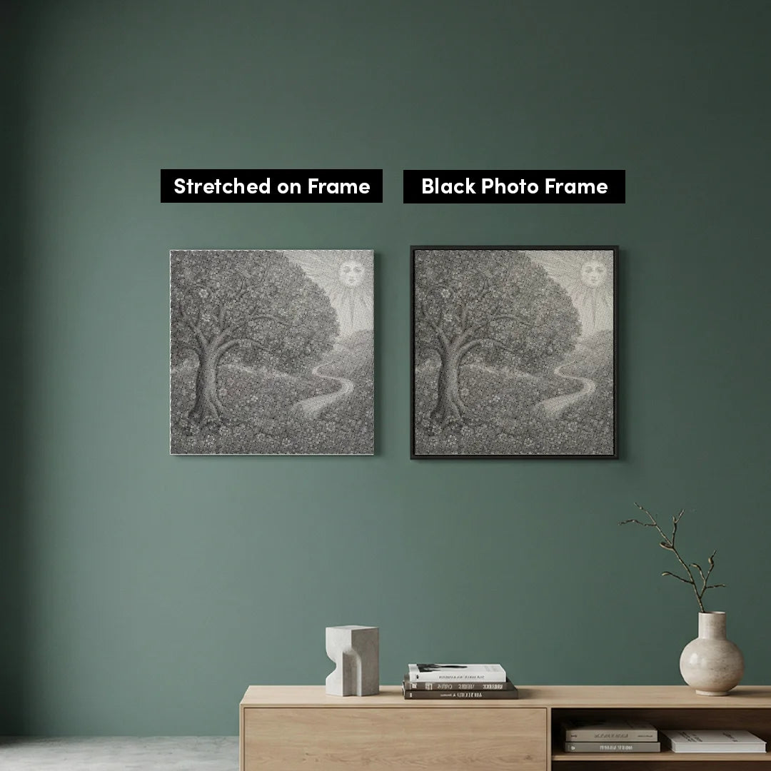 Tropical Cat Dot Painting