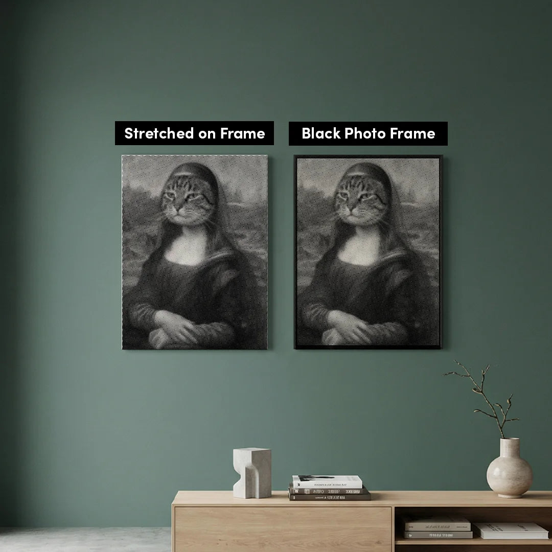 Mona Lisa Cat Dot Painting