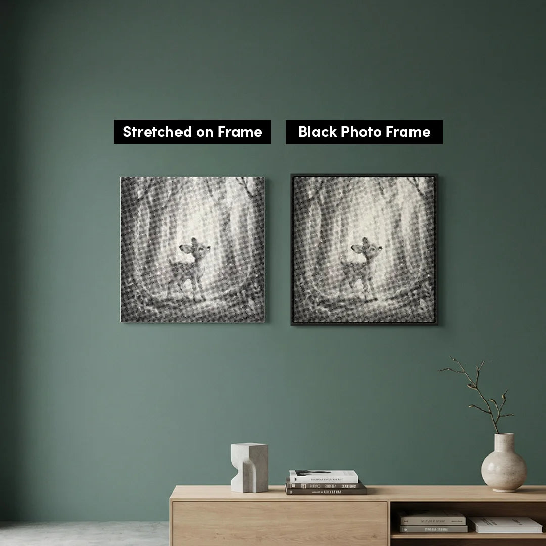 Deer in the Woods Dot Painting