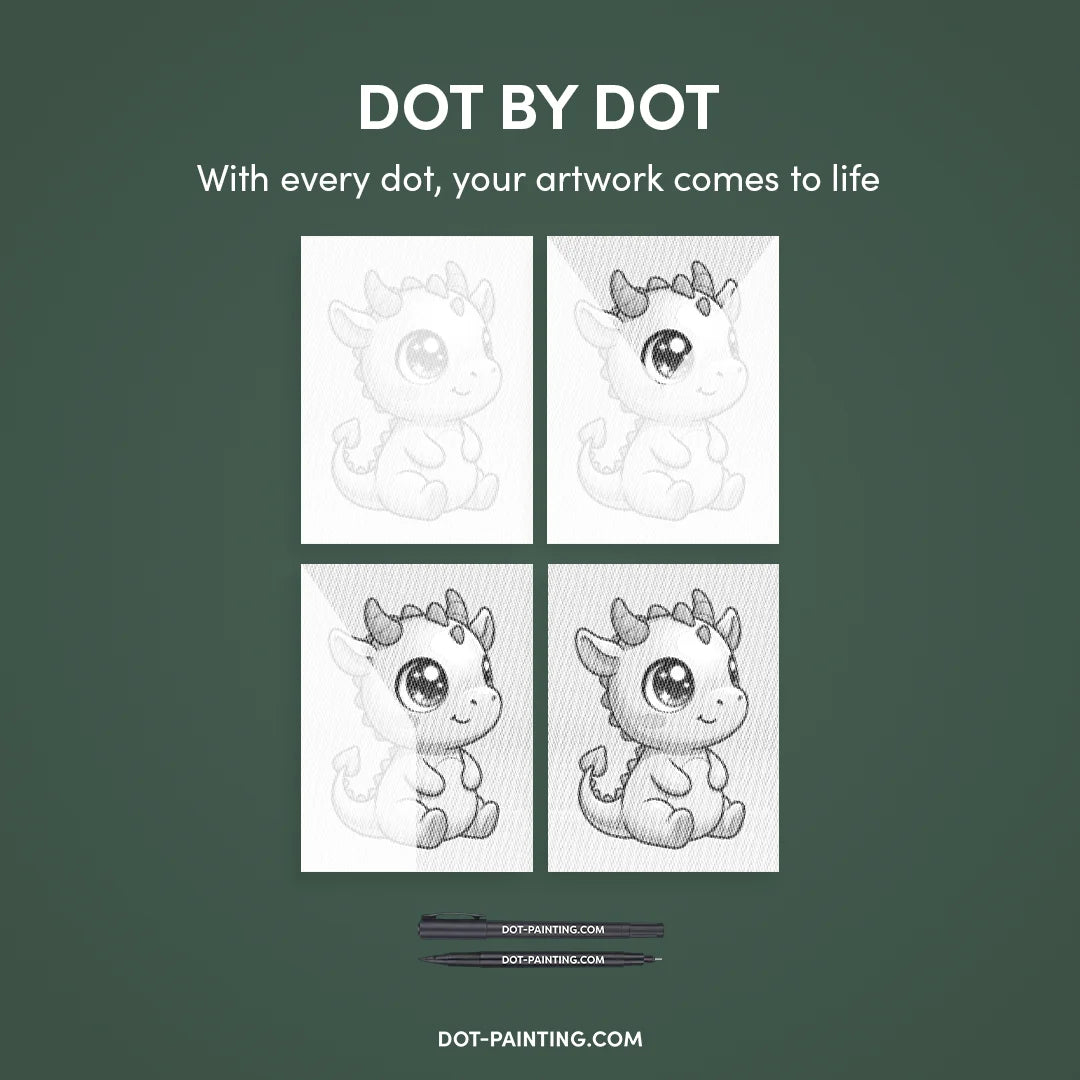 Baby Dragon Dot Painting