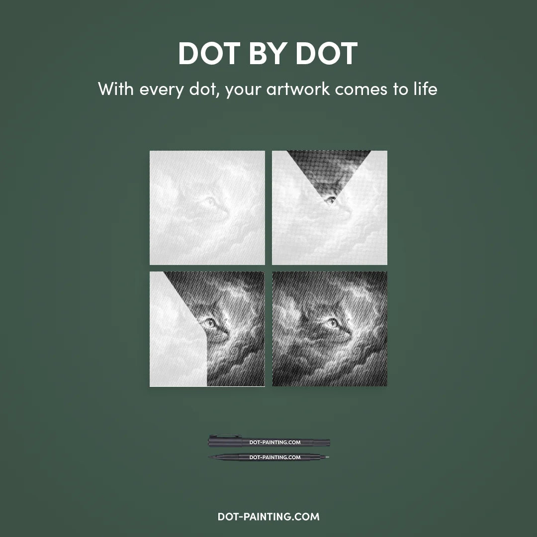 Cloudcat Dot Painting