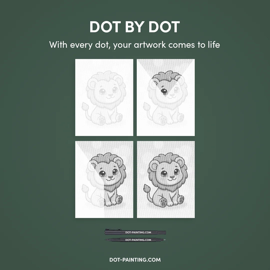 Lion Dot Painting