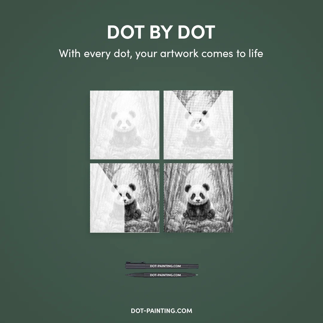 Panda Dot Painting