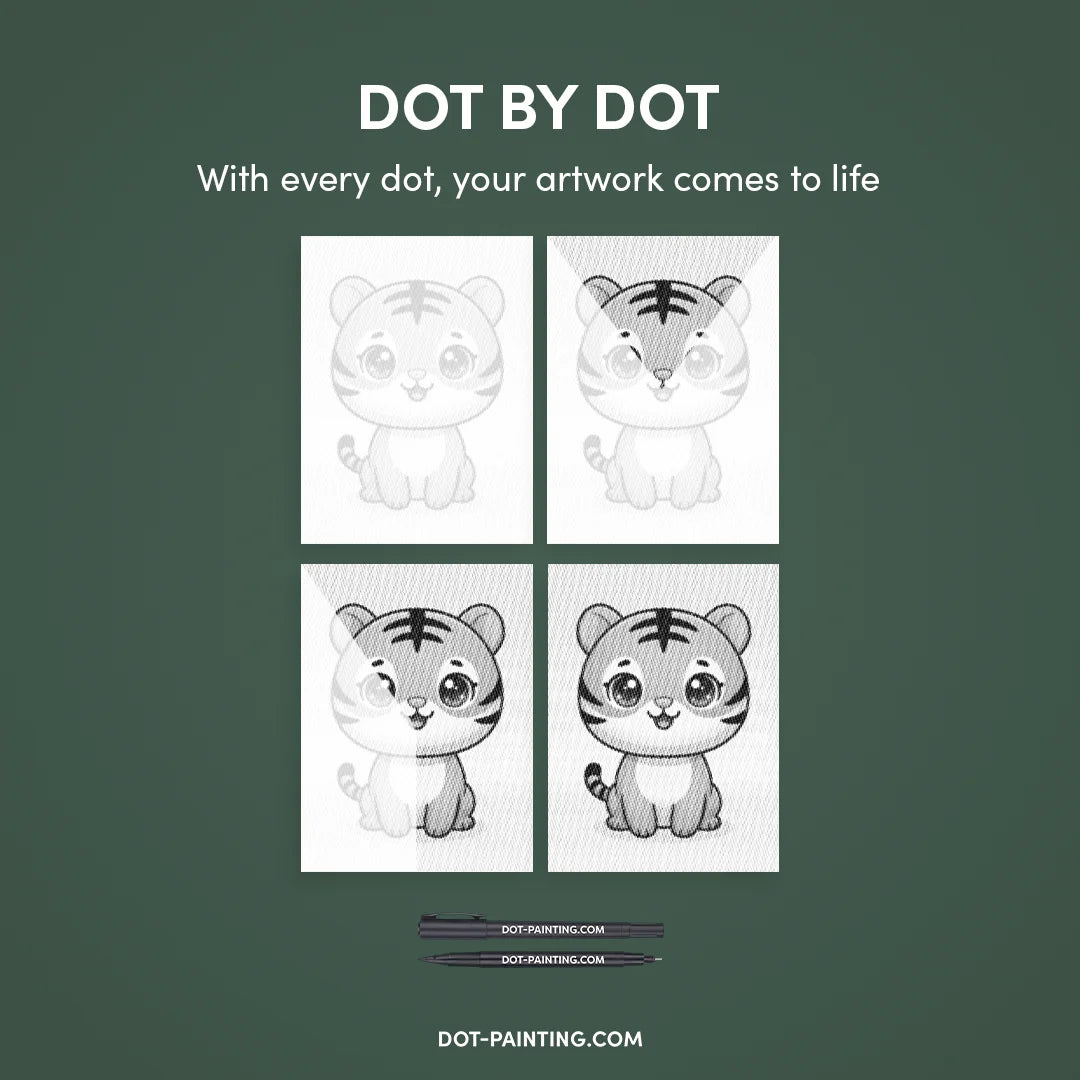 Little Tiger Dot Painting