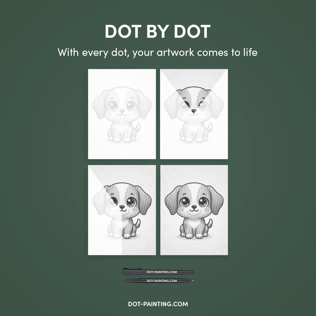 Puppy 2 Dot Painting
