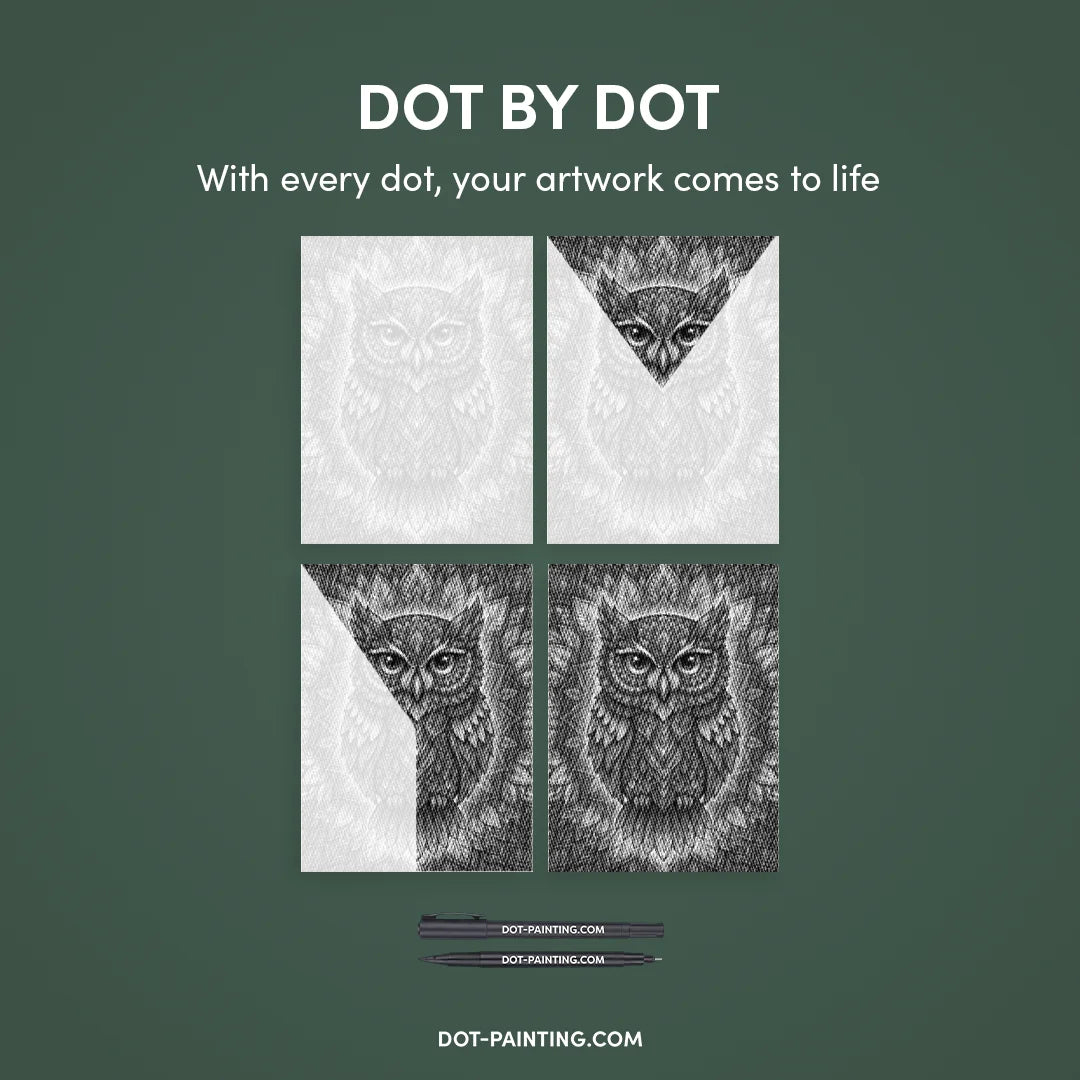 Owl Mandala 2 Dot Painting