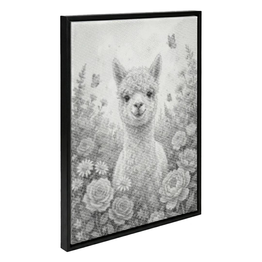 Alpaca with Flowers Dot Painting