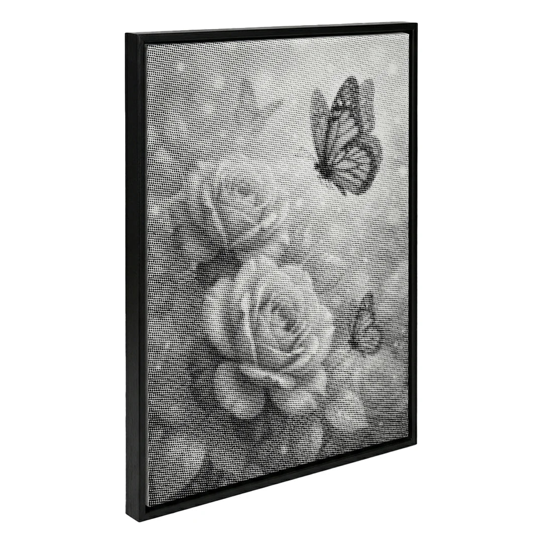 Butterfly with Roses Dot Painting