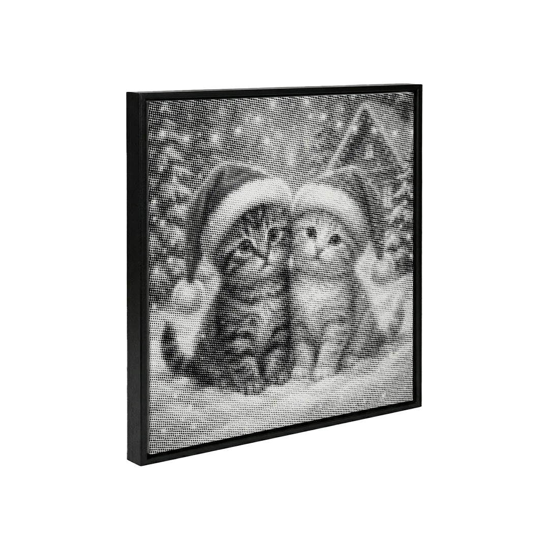 Christmas Kitten Dot Painting