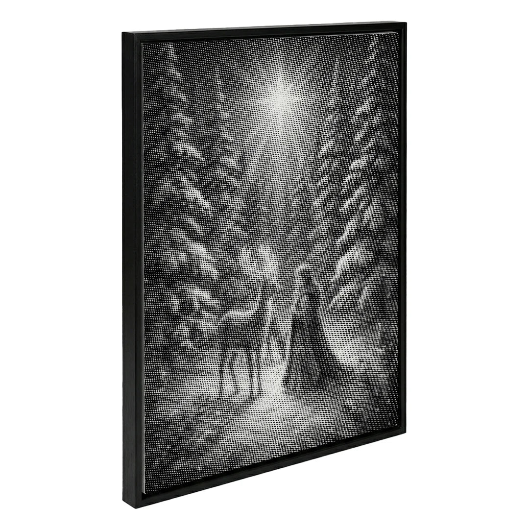 Girl with Reindeer Dot Painting