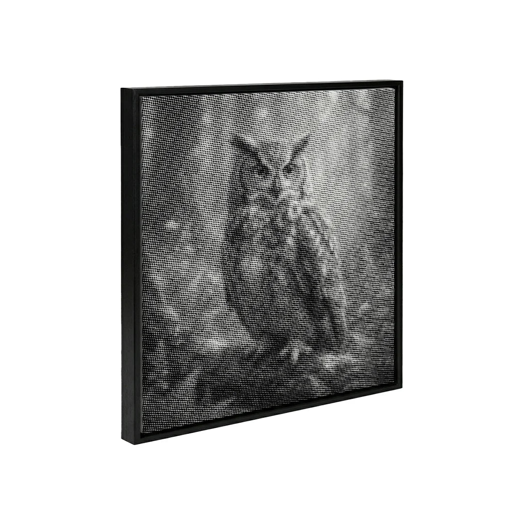 Cute Owl on a Branch Dot Painting