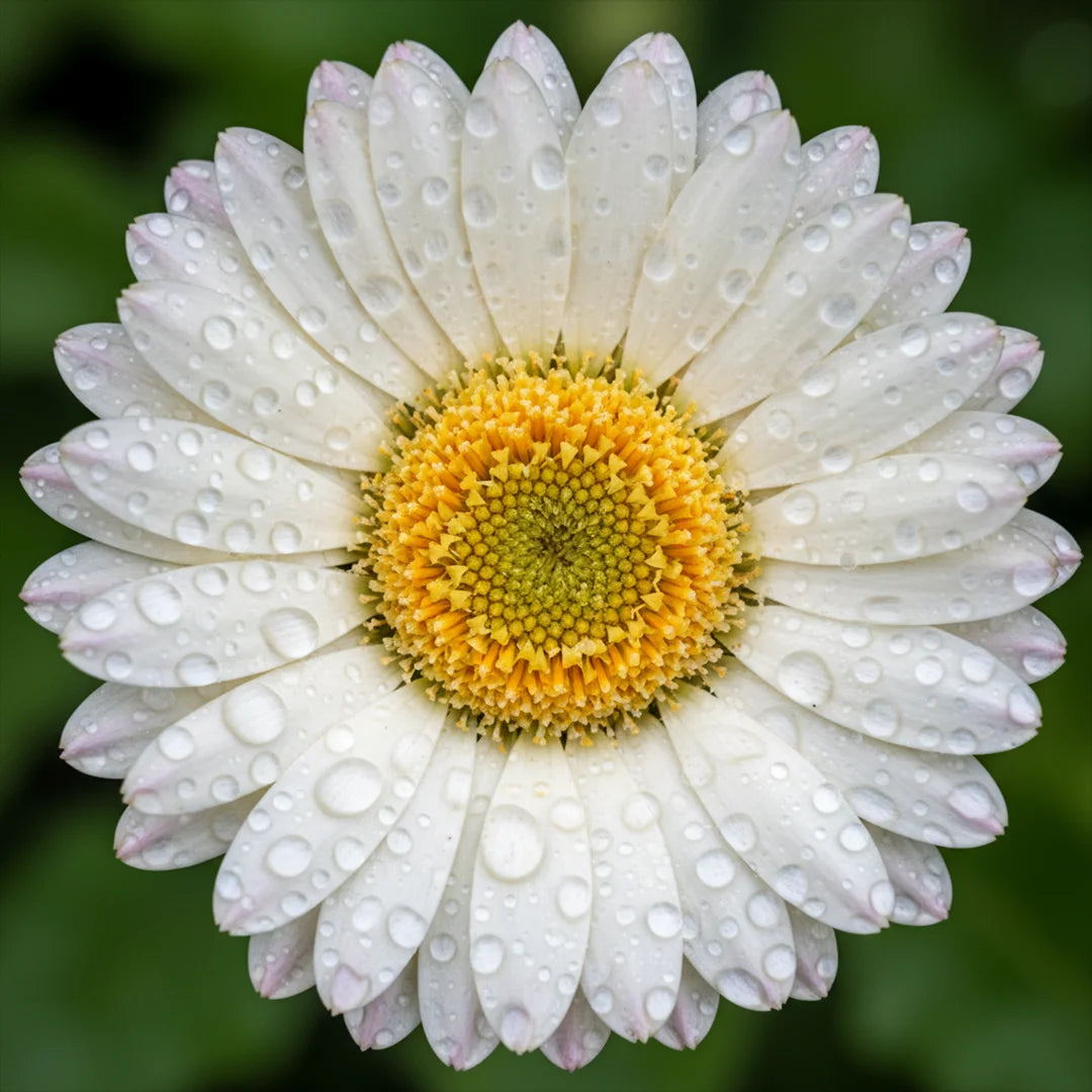 Flower with Water Droplets Dot Painting