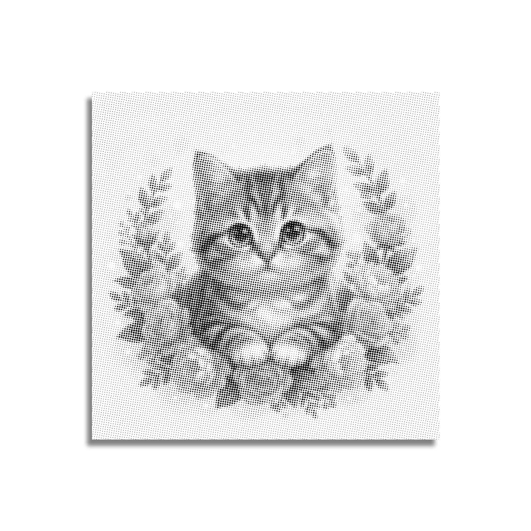 Cat with Flowers 2 Dot Painting