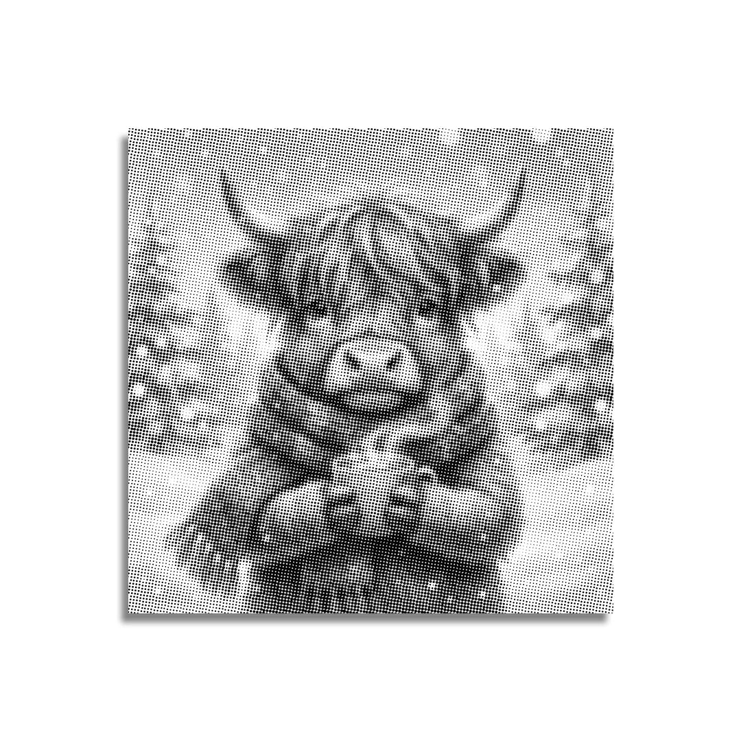 Scottish Highlander Dot Painting