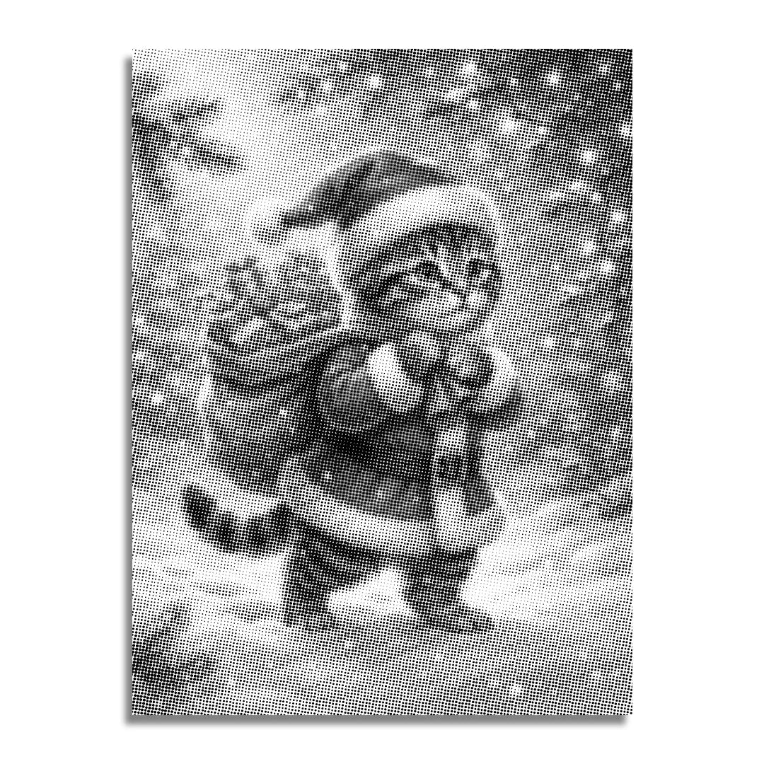 Christmas Cat Dot Painting