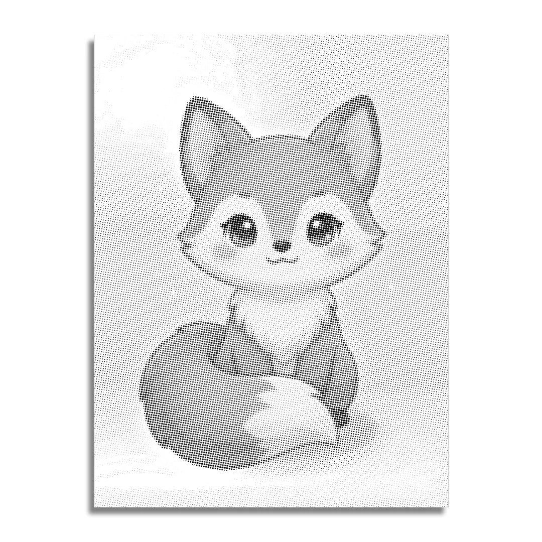 Cute Fox Dot Painting
