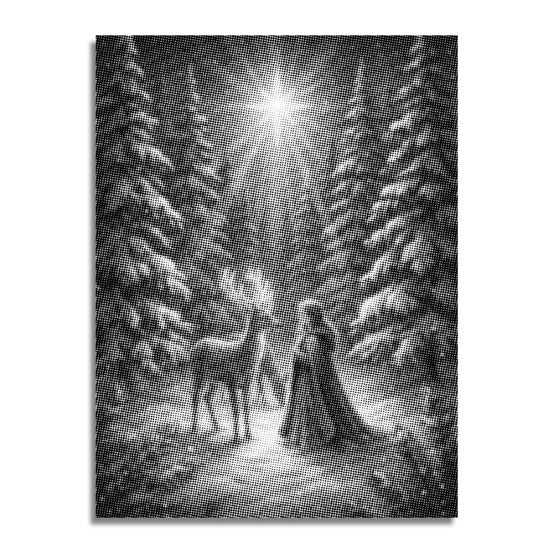 Girl with Reindeer Dot Painting