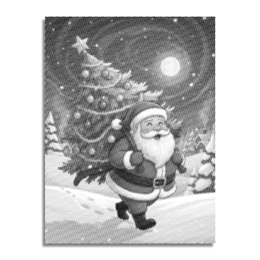 Santa Claus with Christmas Tree Dot Painting