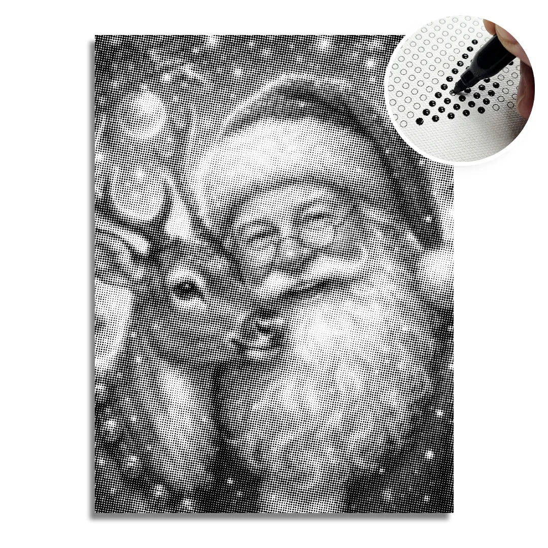 Santa Claus with Reindeer 2 Dot Painting