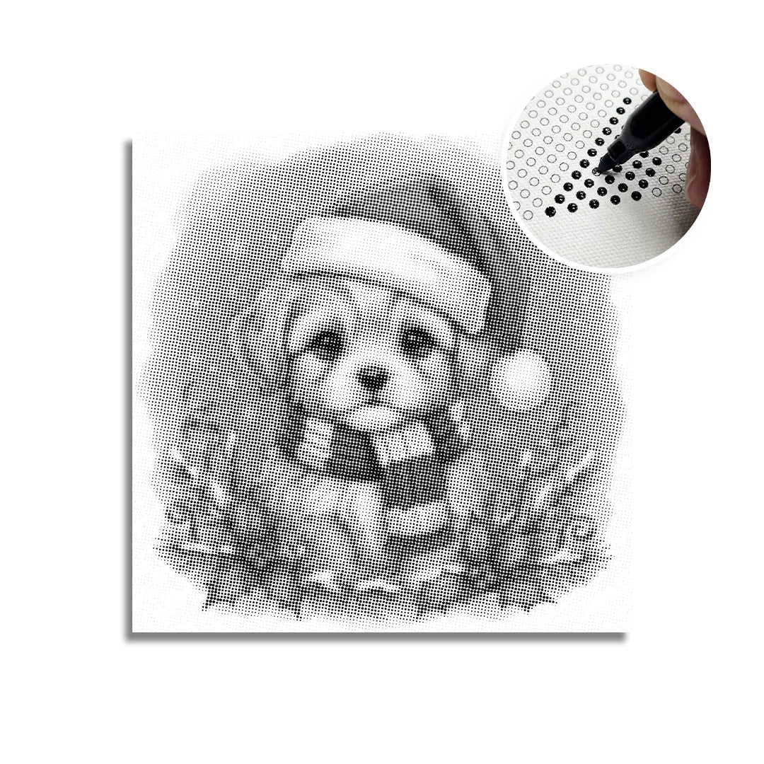 Christmas Puppy 2 Dot Painting