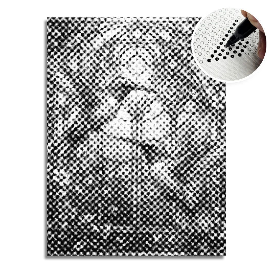 Hummingbird Stained Glass Dot Painting