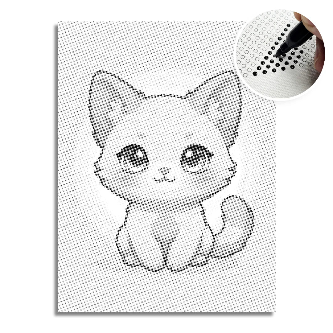 Kitten Dot Painting