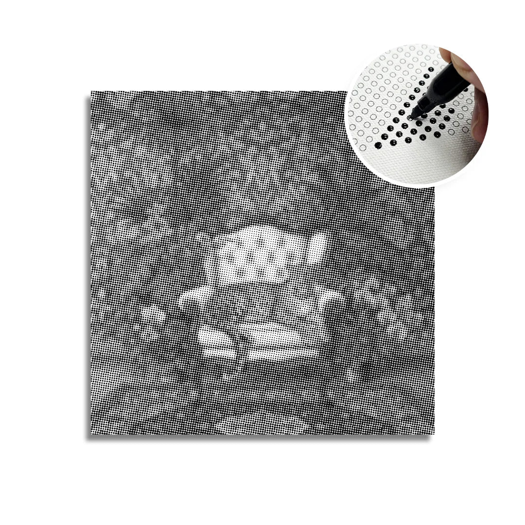 King Leopard Dot Painting