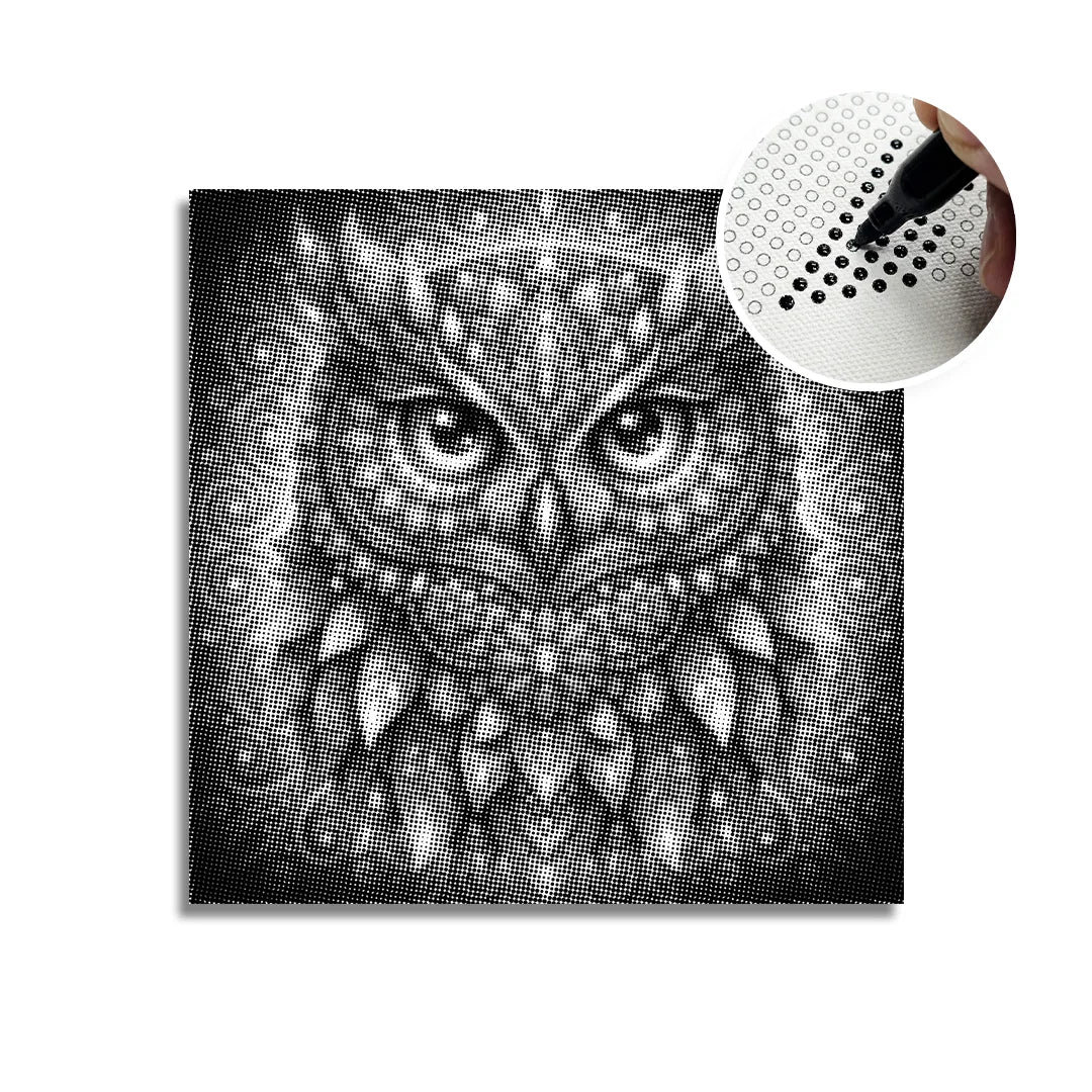 Owl Mandala Dot Painting