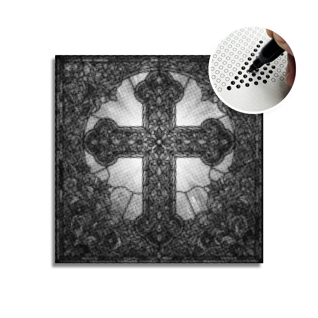 Stained Glass Cross Dot Painting