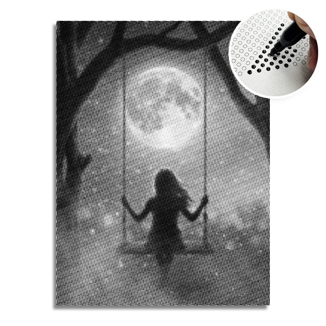 Moonlight Swing Dot Painting