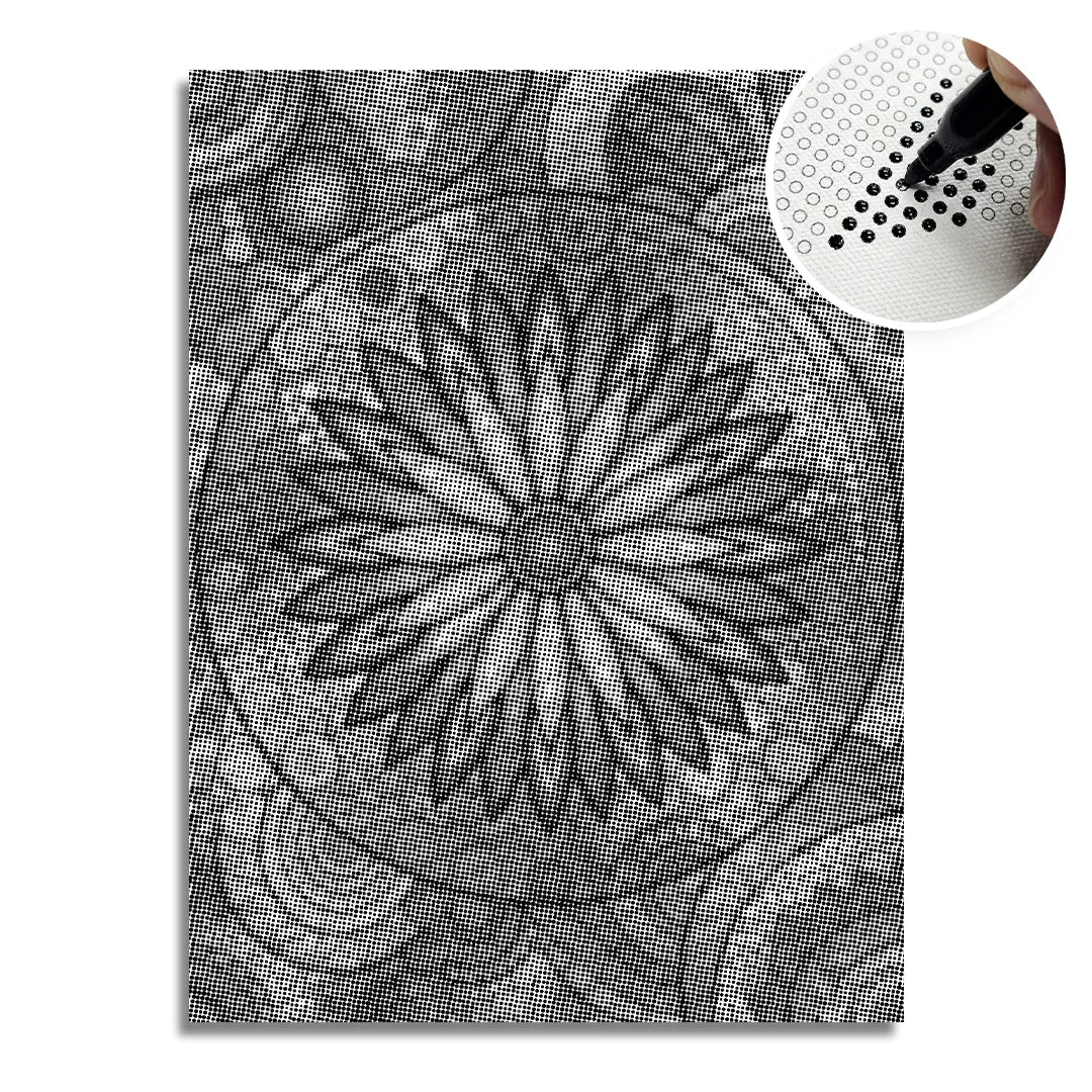 Flower with Dots Dot Painting