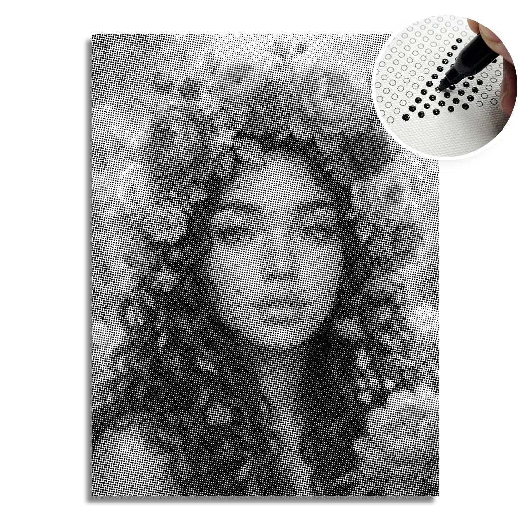 Women with Flowers Dot Painting