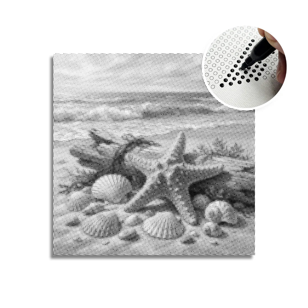 Shells on the Beach Dot Painting