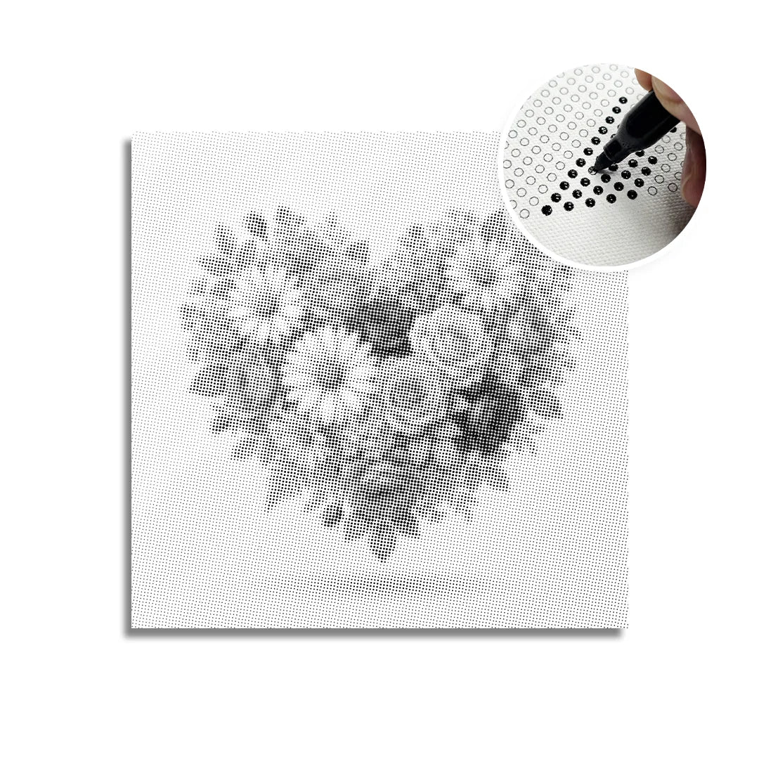 Flower Heart Dot Painting