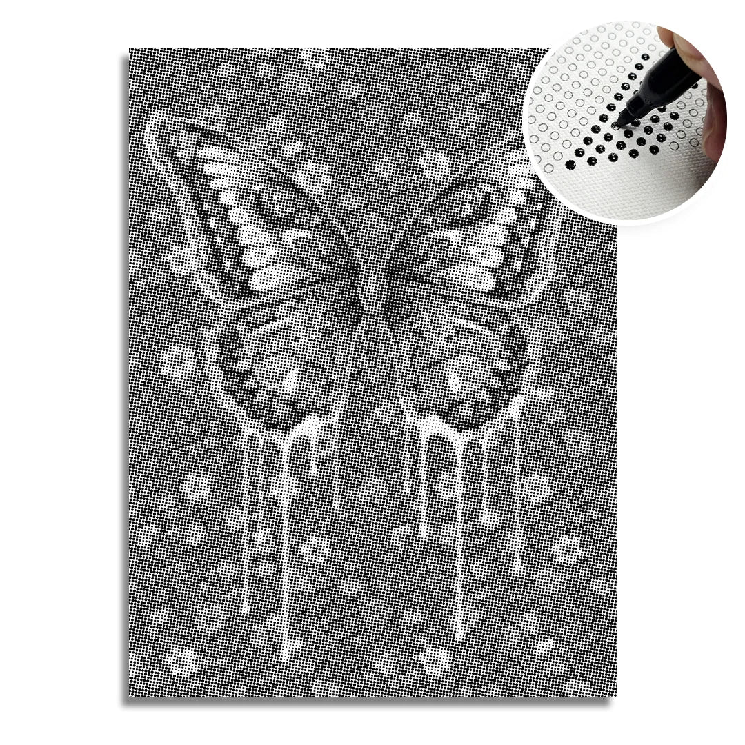 Graceful Butterfly Dot Painting
