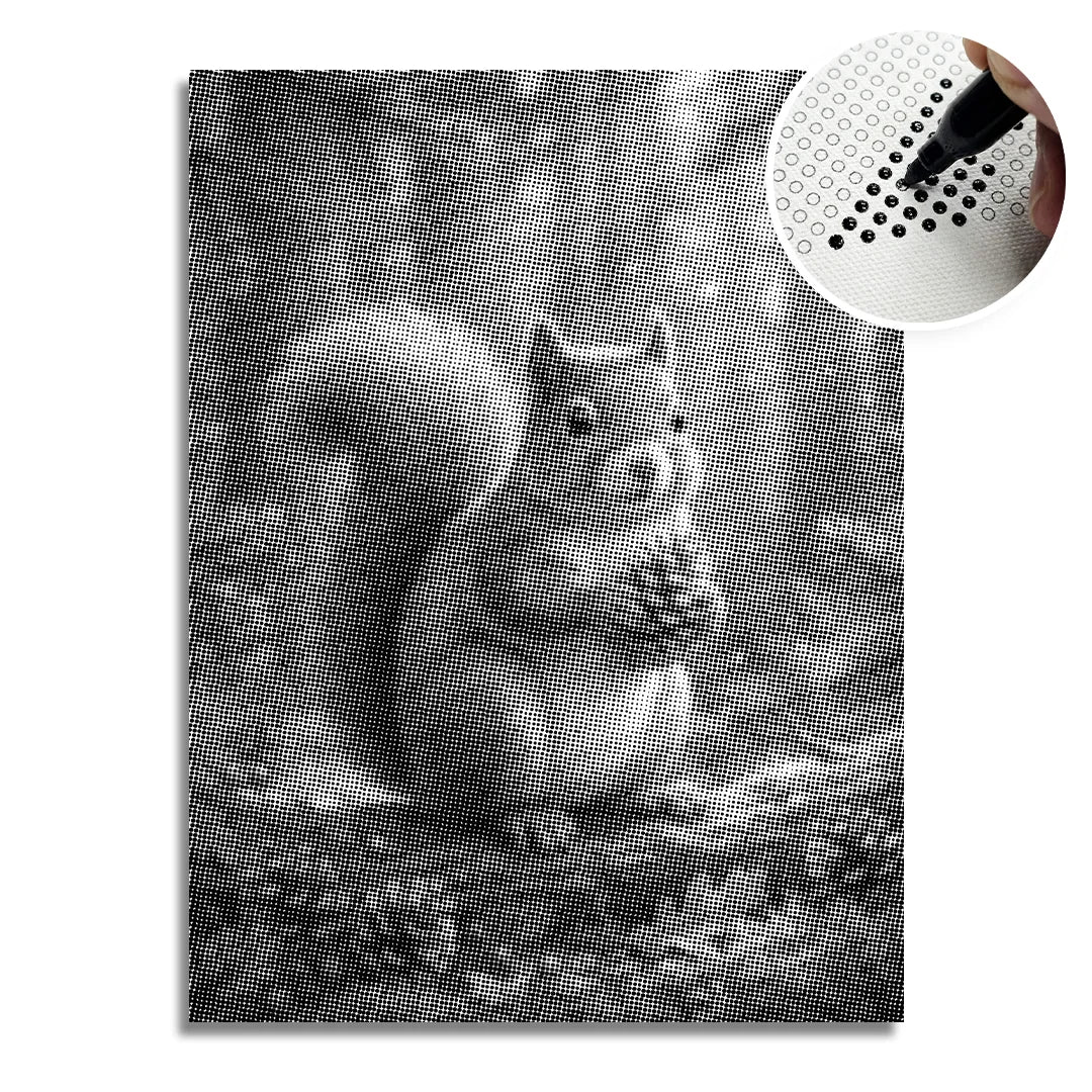 Squirrel with Pine Cones Dot Painting