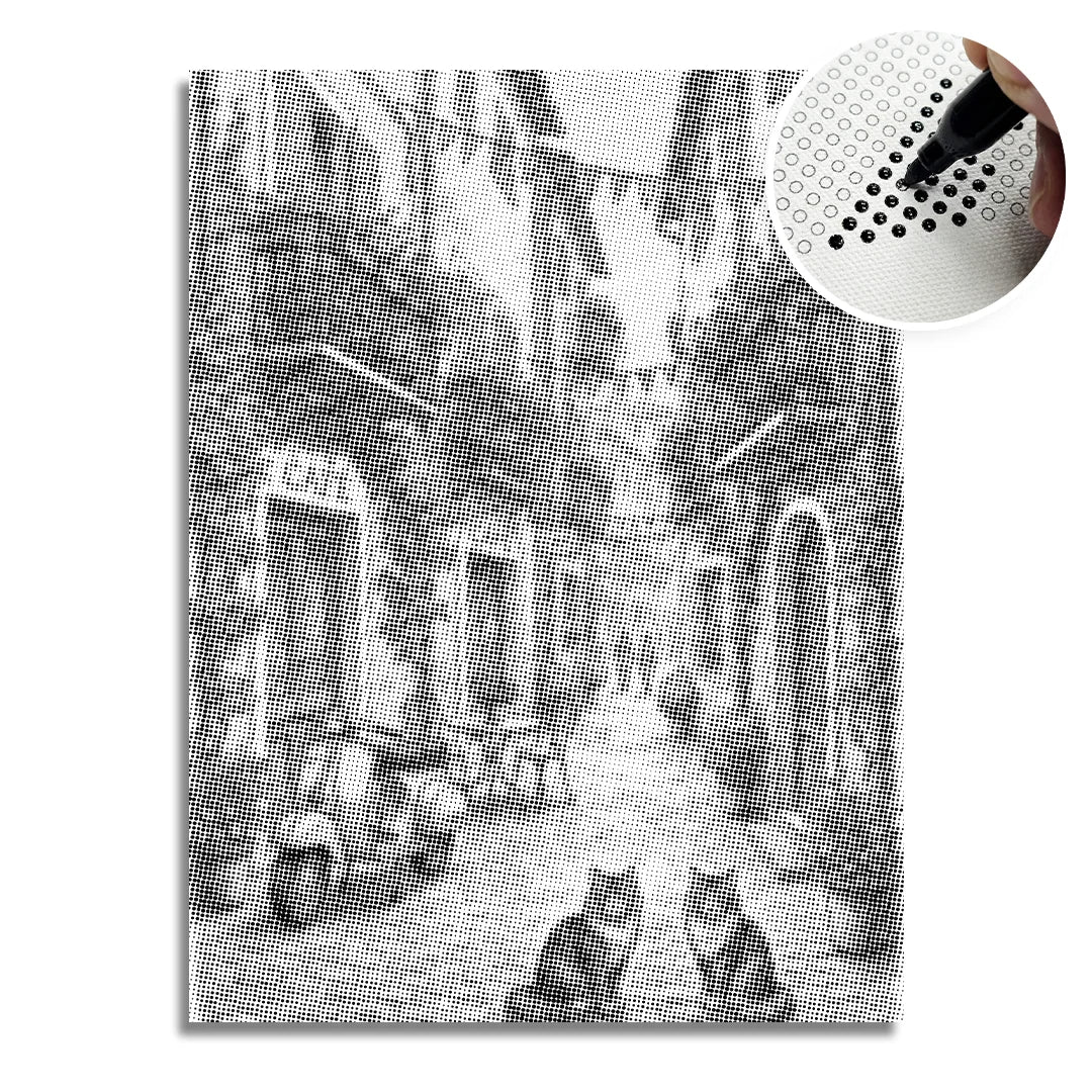 Charming Village Dot Painting