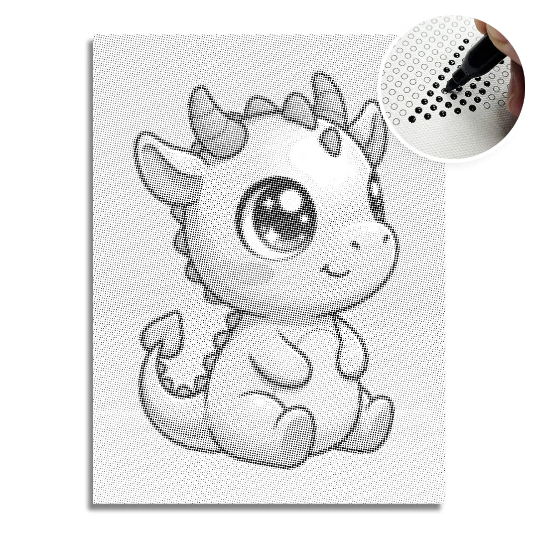 Baby Dragon Dot Painting