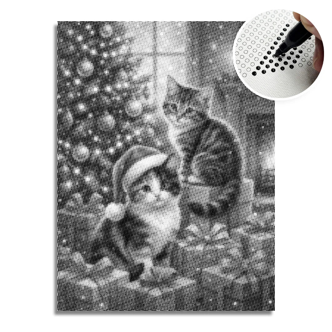 2 Christmascats Dot Painting