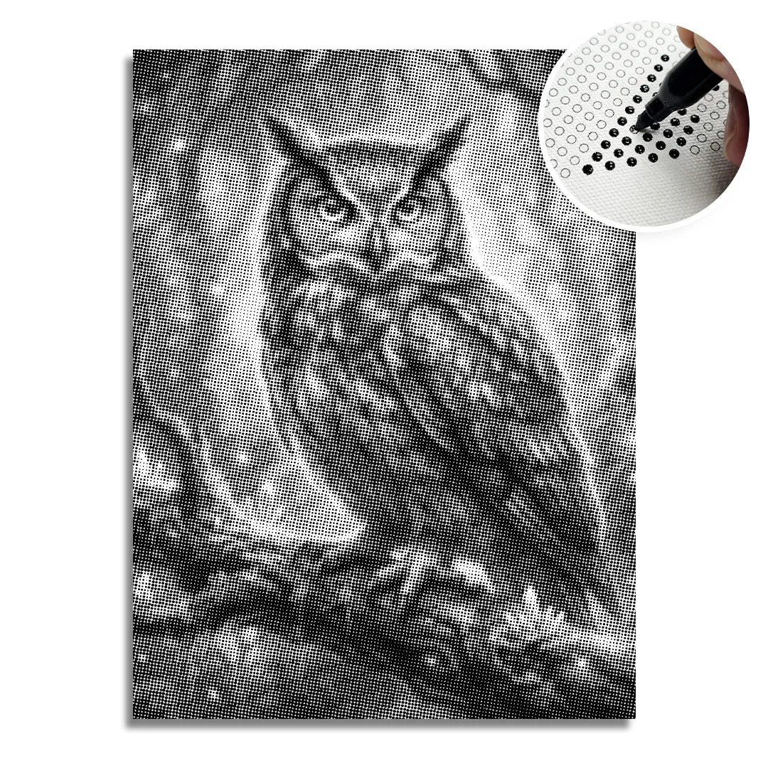 Owl Dot Painting