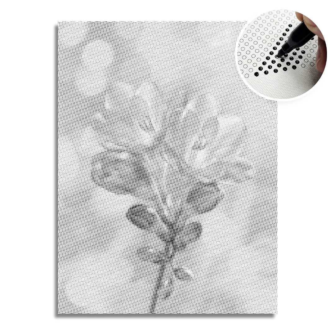 Flower on the Rise Dot Painting