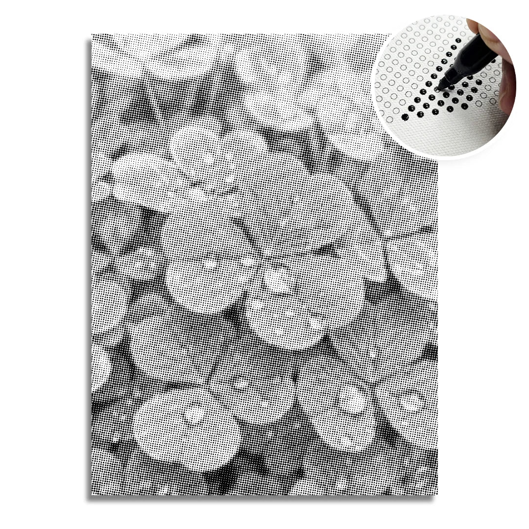 Clover with Water Droplets Dot Painting