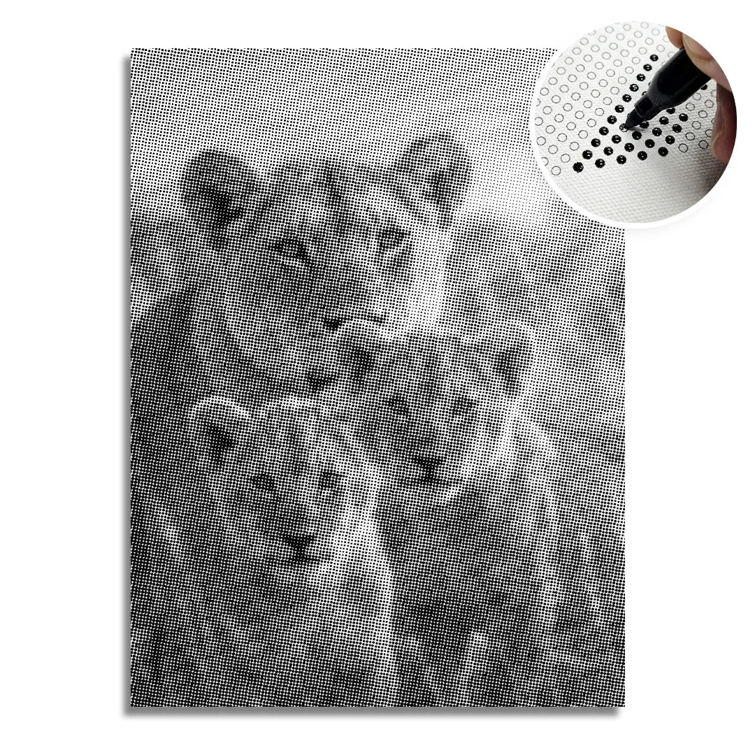 Lion Family Dot Painting