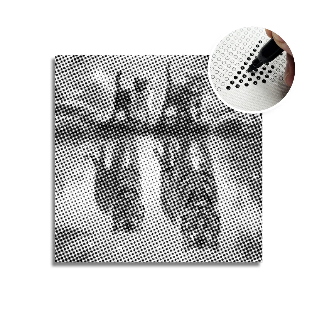 2 Kittens Reflection Dot Painting