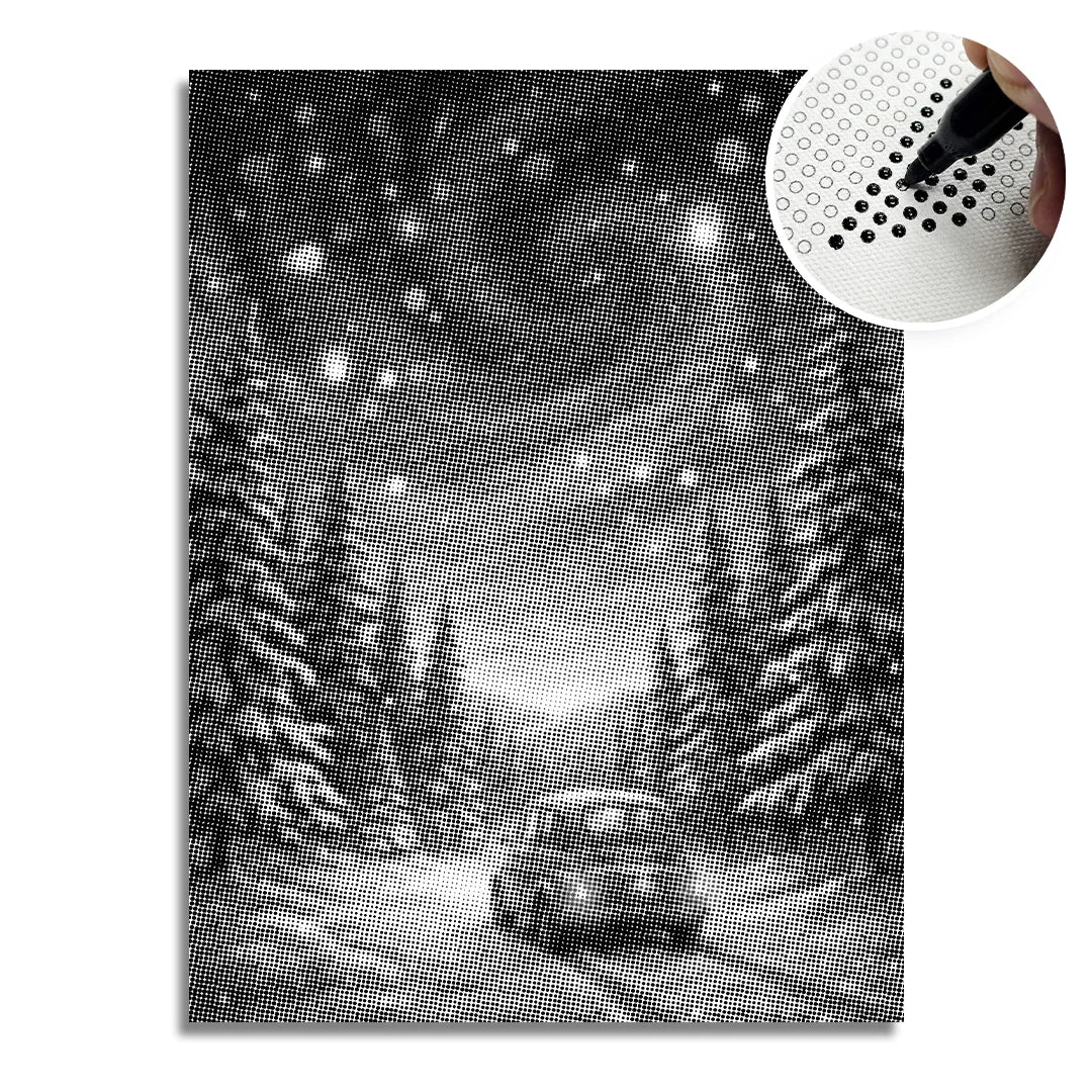 Magical Winter Night Dot Painting