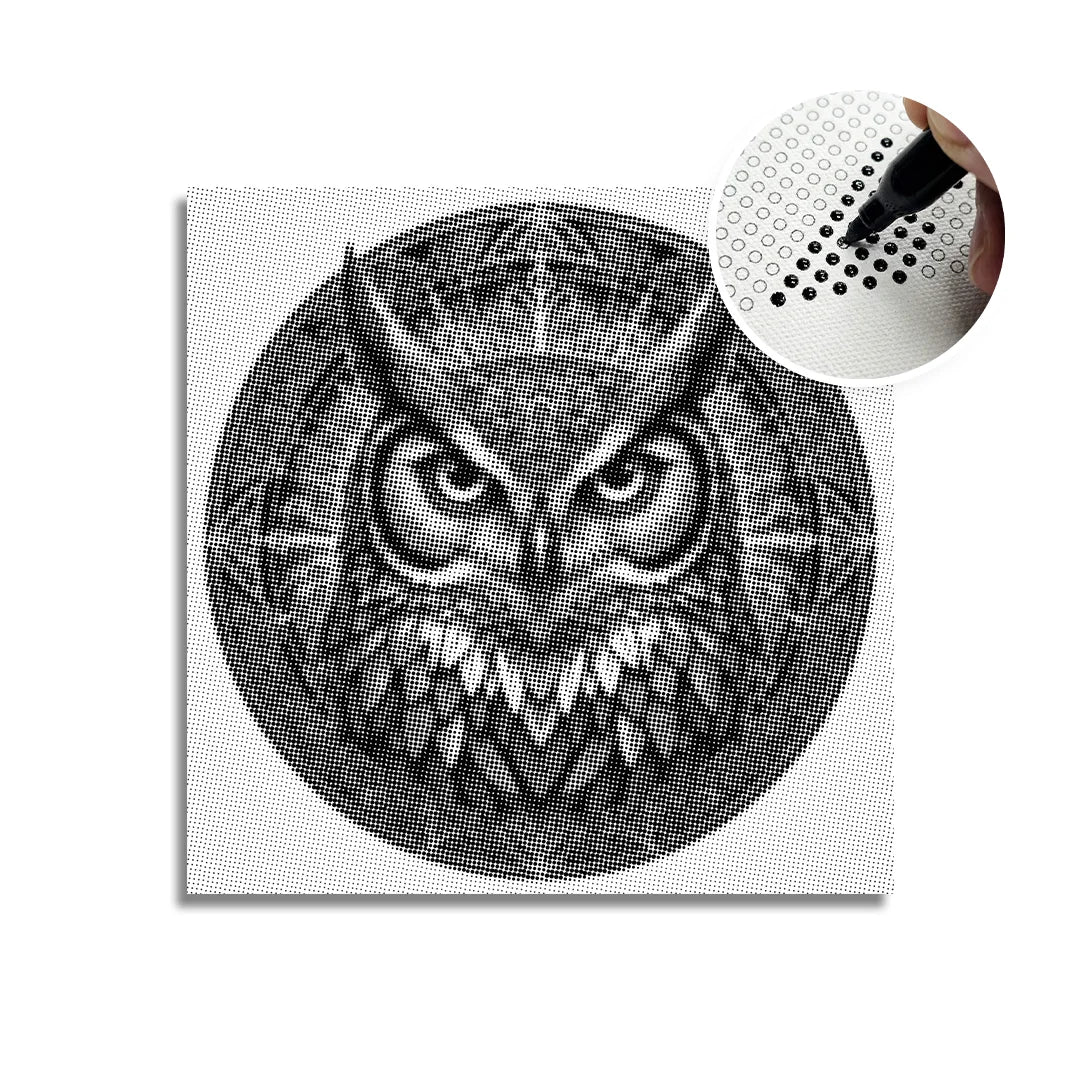 Owl Mandala Dot Painting